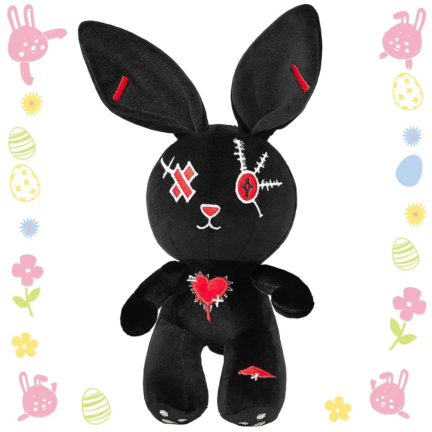 Realistic Bunny Easter Basket Stuffers for Teens, Horror Plush Rabbit Easter Stuffed Animal, Crazy Rabbit Creepy Spooky Bunny, Easter Gifts for Kids, Adults, Teens