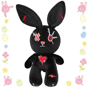 Realistic Bunny Easter Basket Stuffers for Teens, Horror Plush Rabbit Easter Stuffed Animal, Crazy Rabbit Creepy Spooky Bunny, Easter Gifts for Kids, Adults, Teens