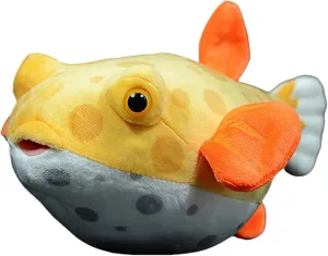 Realistic Pufferfish Plush Stuffed Toy - Lifelike Marine Animal Soft Pillow, Premium Ocean Creature Gift for Nature Lovers