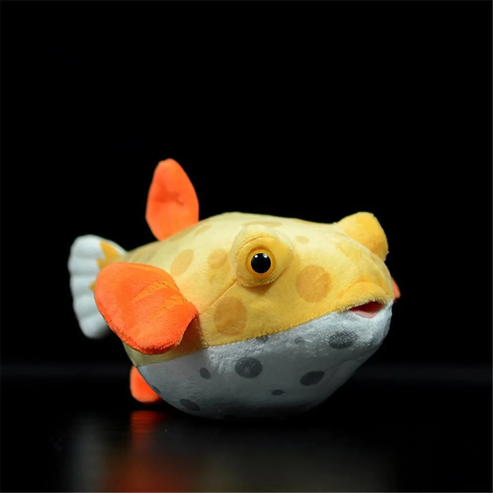 Realistic Pufferfish Plush Stuffed Toy - Lifelike Marine Animal Soft Pillow, Premium Ocean Creature Gift for Nature Lovers