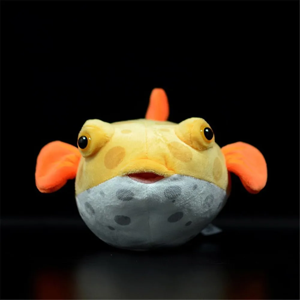 Realistic Pufferfish Plush Stuffed Toy - Lifelike Marine Animal Soft Pillow, Premium Ocean Creature Gift for Nature Lovers