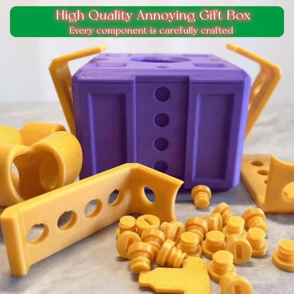 Really Annoying Prank Box, Just for You Finger in a Box - Surprise Funny Gift (Red, Black)