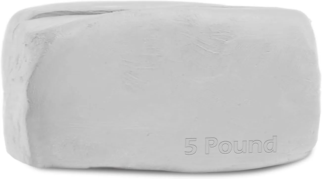 ReArt Stone Mid High Fire Pottery Clay Cone 05-10 for Wheel Throwing Hand Building Pottery Clay for Sculpting All-Purpose Modeling Clay (High Fire 5Lbs)