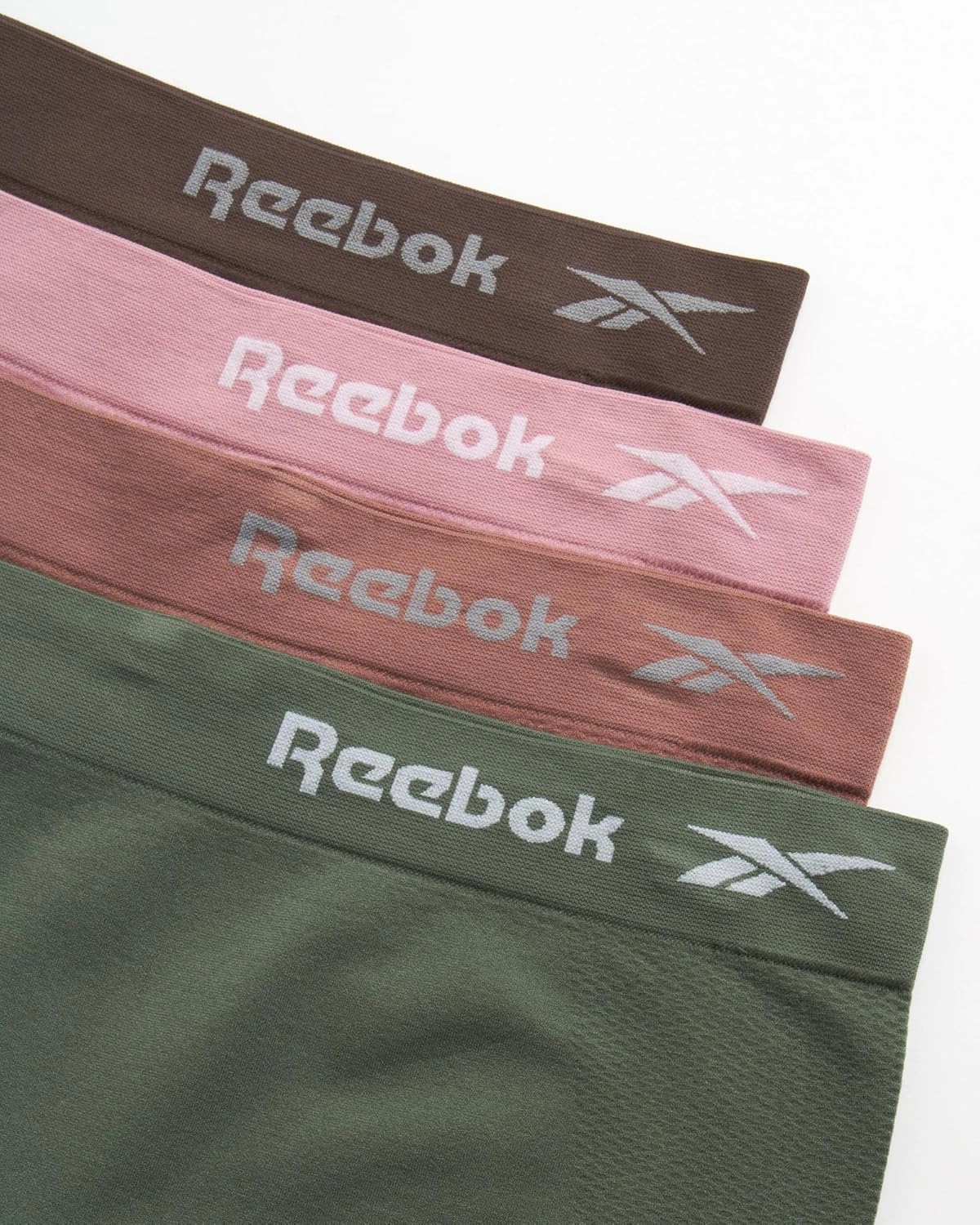 Reebok Womens Boy Shorts Underwear - 4 Pack Seamless Long Leg Boyshorts Panties for Women (S-3X, available in Plus Size)