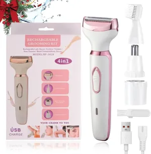 RJDJ Comfort 4 in 1 Electric Lady Shaver, Taletseten Shaver, Taletseten Women Shaver, Comfort 4 in 1 Electric Shaver for Women, Maquina De Afeitar para Mujer for Face Body Leg Underarm Arm (Set-1)