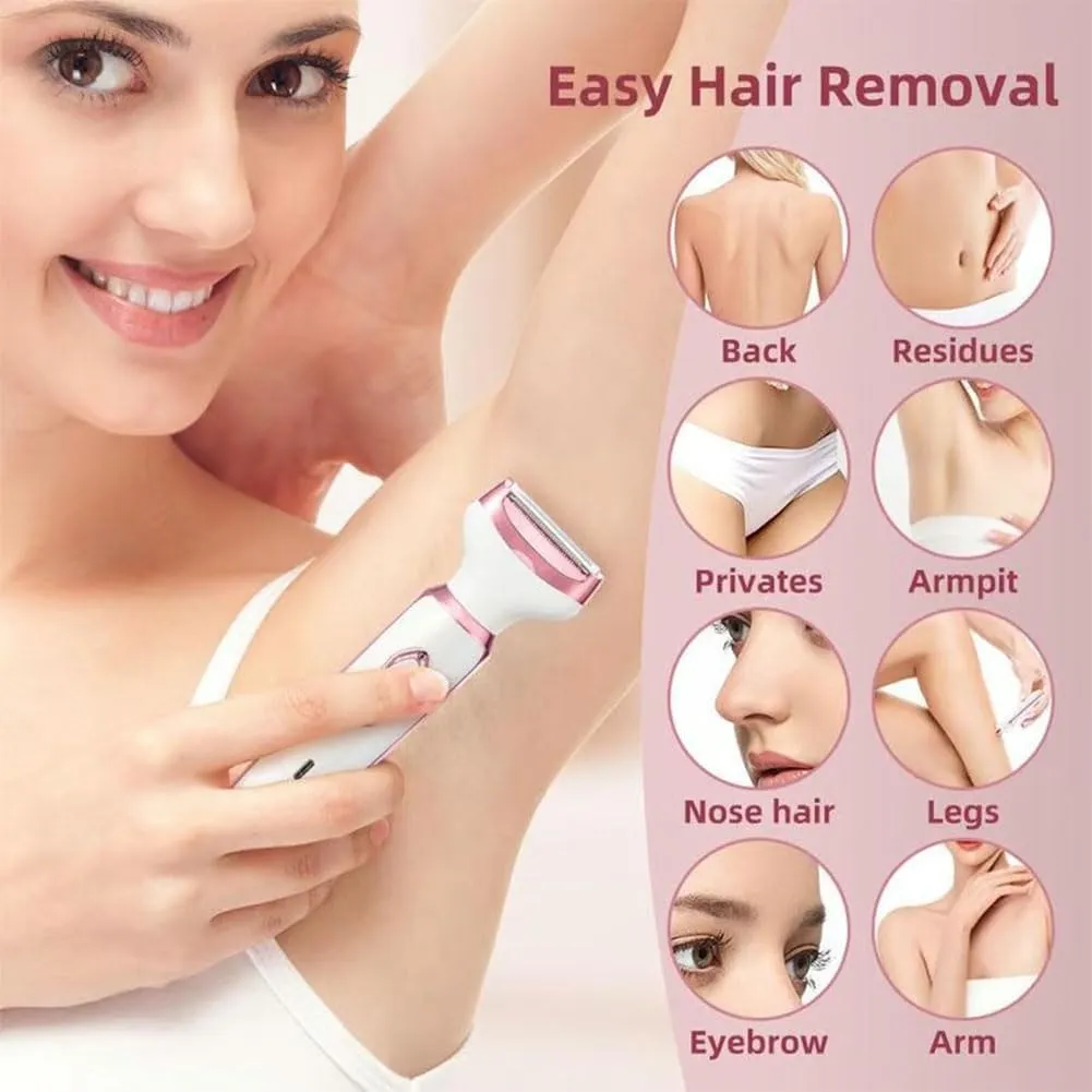 RJDJ Comfort 4 in 1 Electric Lady Shaver, Taletseten Shaver, Taletseten Women Shaver, Comfort 4 in 1 Electric Shaver for Women, Maquina De Afeitar para Mujer for Face Body Leg Underarm Arm (Set-1)