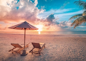 Rocorose 1000 Piece Jigsaw Puzzle, Inspirational Beach Puzzles for Adults and Families, Tropical Ocean Sunrise Sunset Scene Nature Puzzle, HD Quality Challenging Landscape Photo Puzzle Games
