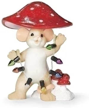 Roman 3.5 Inch H Mouse Under Mushroom Cap, Charming Tails Figure, Christmas Decoration