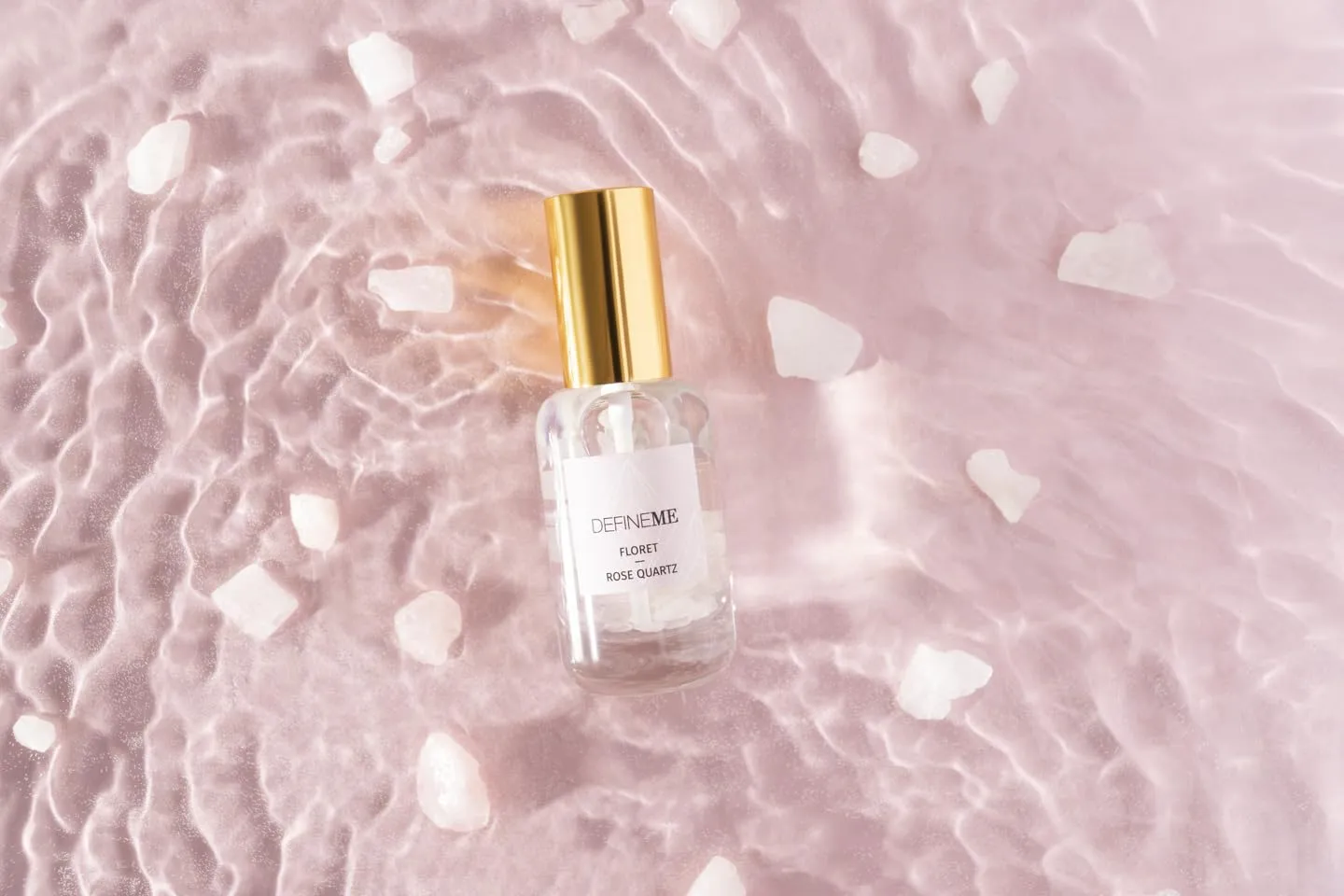 Rose Quartz Crystal Infused Natural Perfume Mist, Floret Scent, 0.95 FL OZ, Award Winner 2024 Universal Beauty Awards