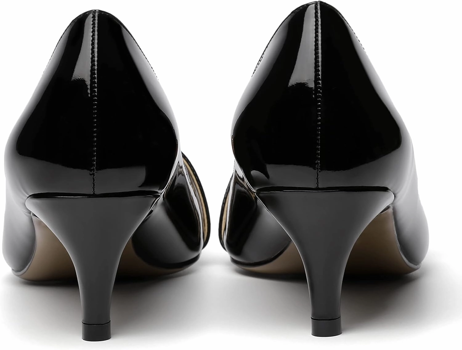 ROSERWISH Womens Slip On Sexy Party Pointed Toe Wedding Patent Kitten Low Heel Pumps Dress Shoes 2 Inch