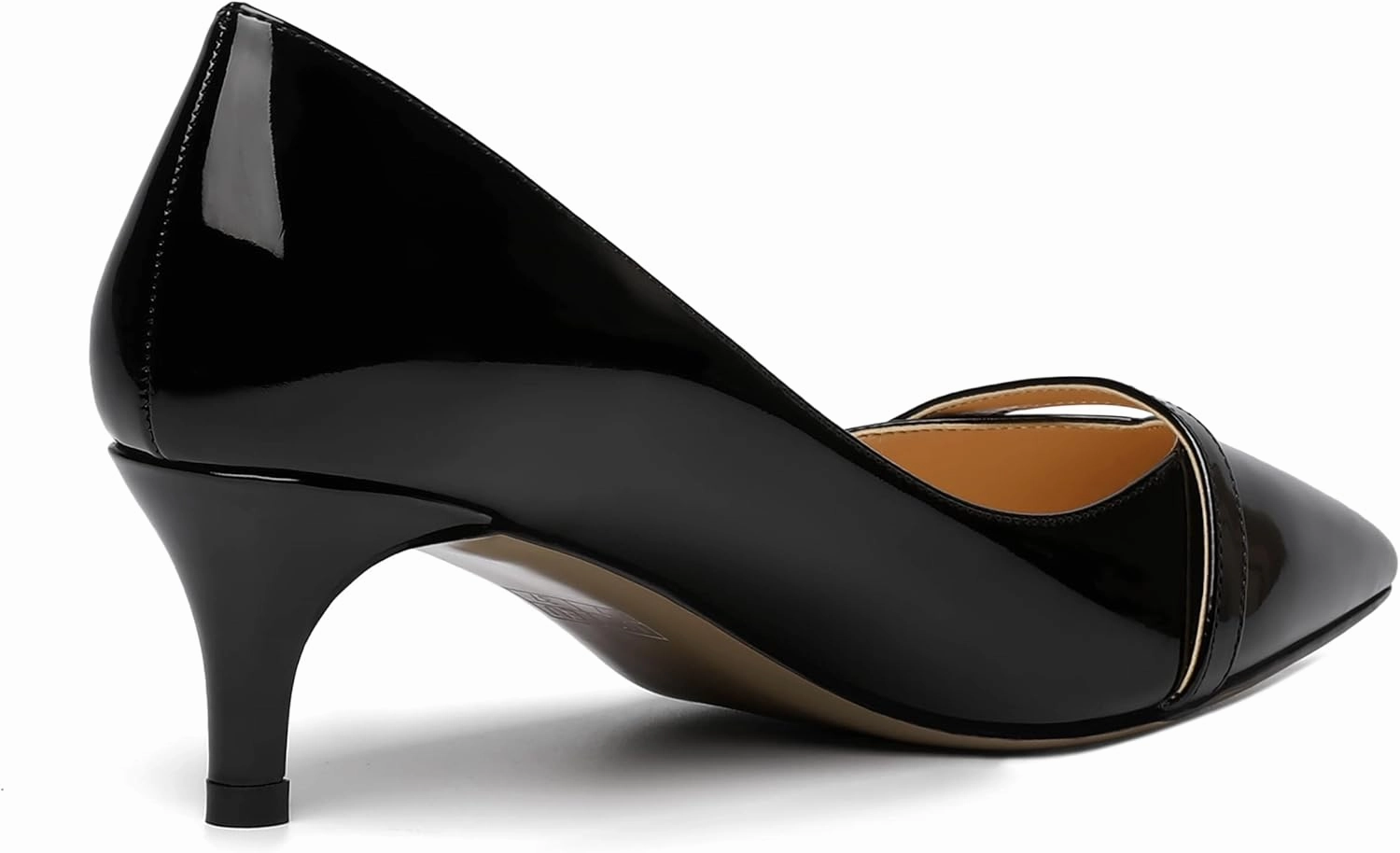 ROSERWISH Womens Slip On Sexy Party Pointed Toe Wedding Patent Kitten Low Heel Pumps Dress Shoes 2 Inch