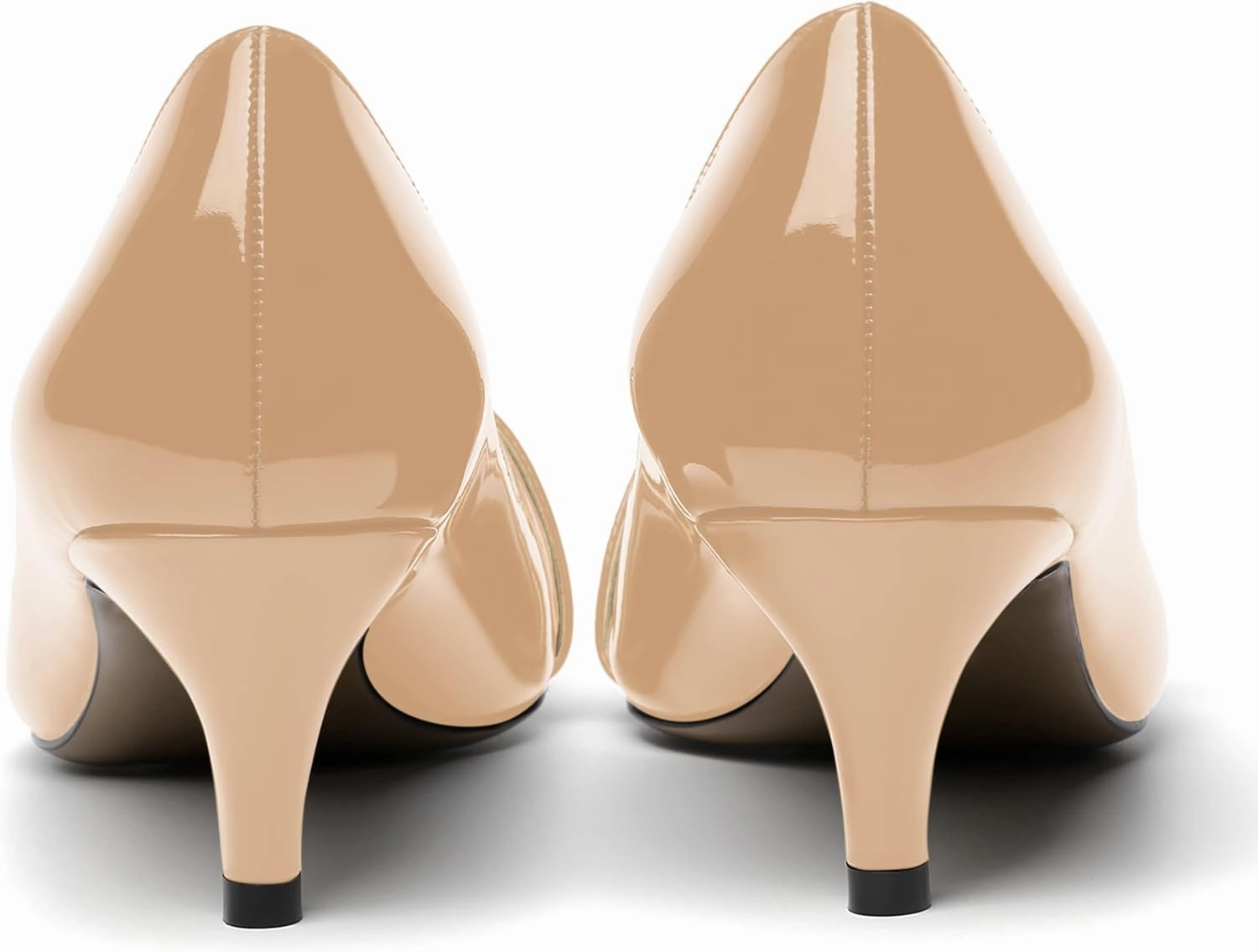 ROSERWISH Womens Slip On Sexy Party Pointed Toe Wedding Patent Kitten Low Heel Pumps Dress Shoes 2 Inch