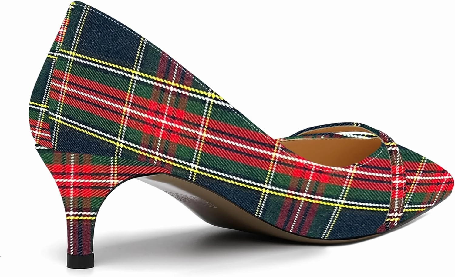 ROSERWISH Womens Slip On Sexy Party Pointed Toe Wedding Patent Kitten Low Heel Pumps Dress Shoes 2 Inch