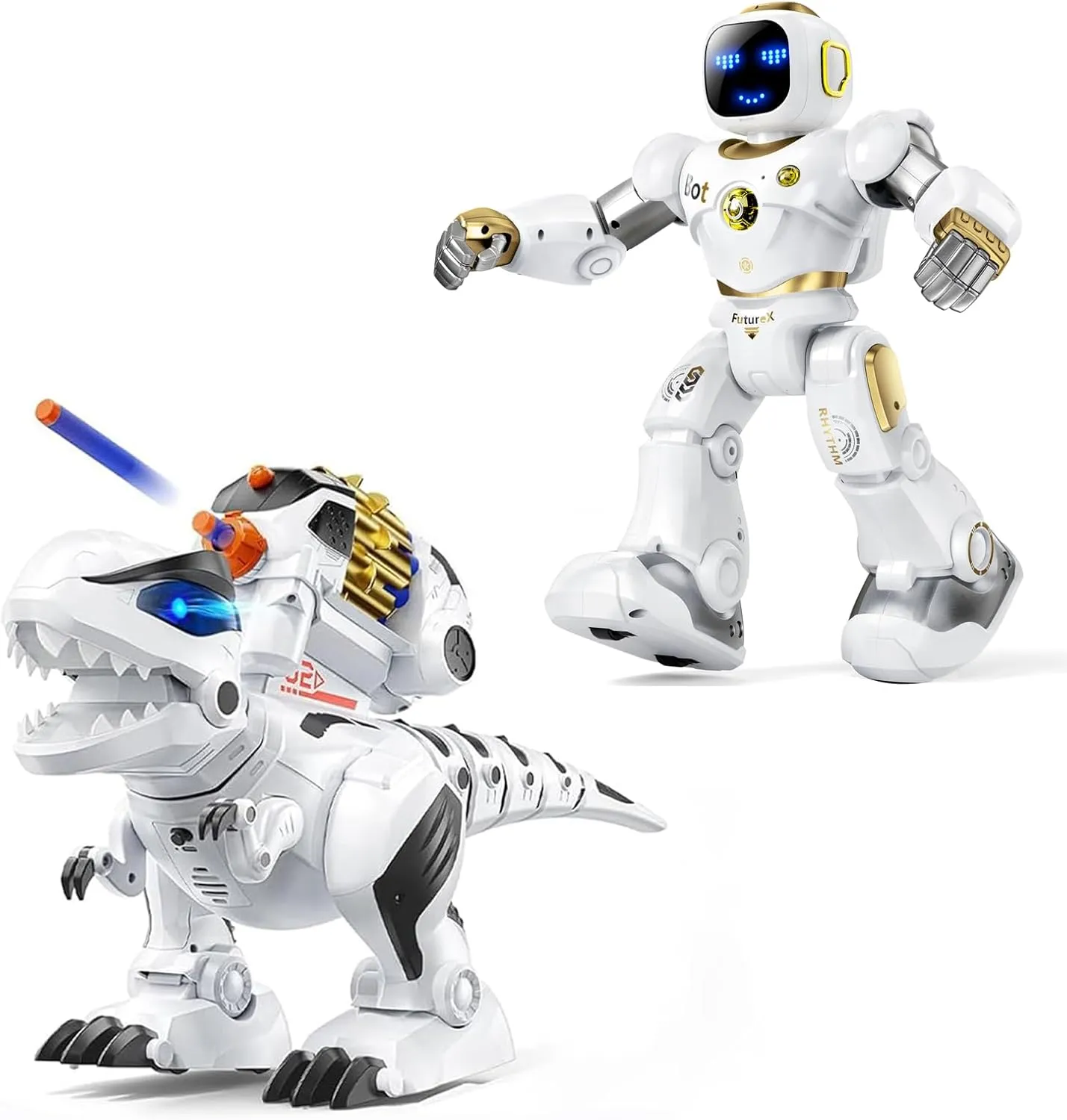 Ruko 1088 Smart Gold Robot and 8809 Remote Control Dinosaur