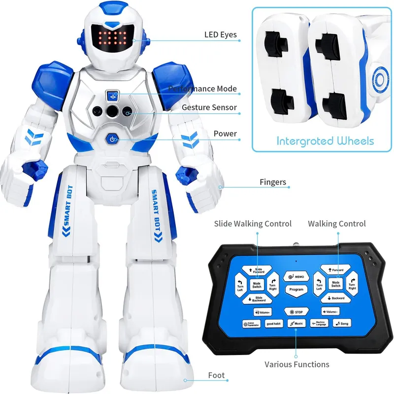 Rynx | RC Gesture Sensing Toy, Interactive Walking Singing Dancing Robot