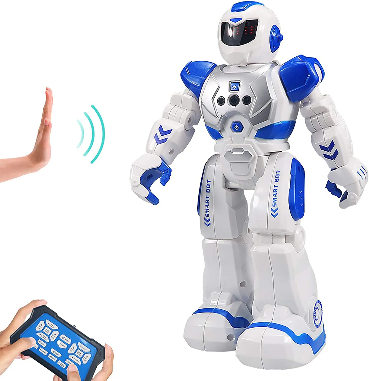 Rynx | Remote Controlled Robot For Kids, Sikaye Intelligent Programmable Robot With Infrared Controller Toys, Dancing, Singing, Moon Cycle and LED Eyes, Gesture Sensor Robot Set For Kids Entertainment (Red)