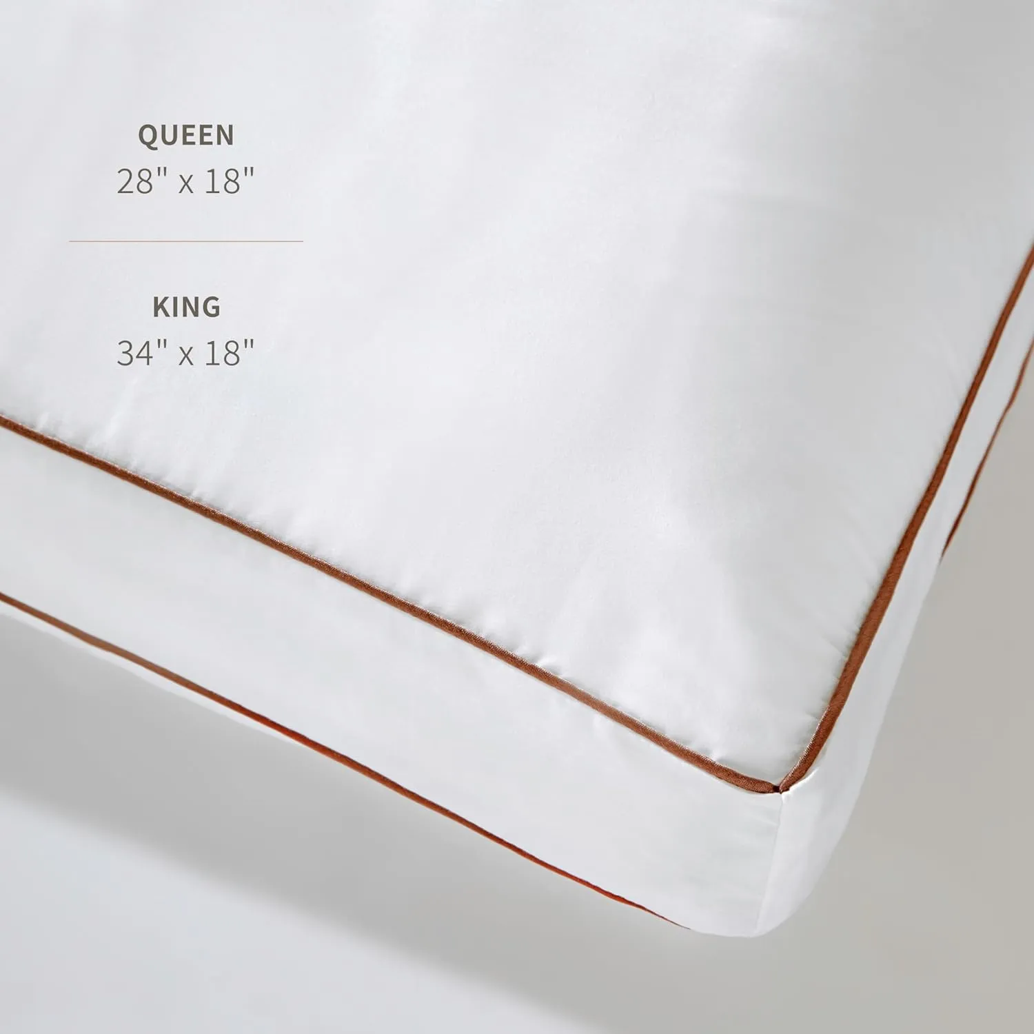 Saatva Latex Pillow - Standard Loft (4" - 5") - Hypoallergenic Pillow with Shredded Latex Core - Breathable - Machine Washable Organic Cotton Cover - King (34"x18") 1 Pack
