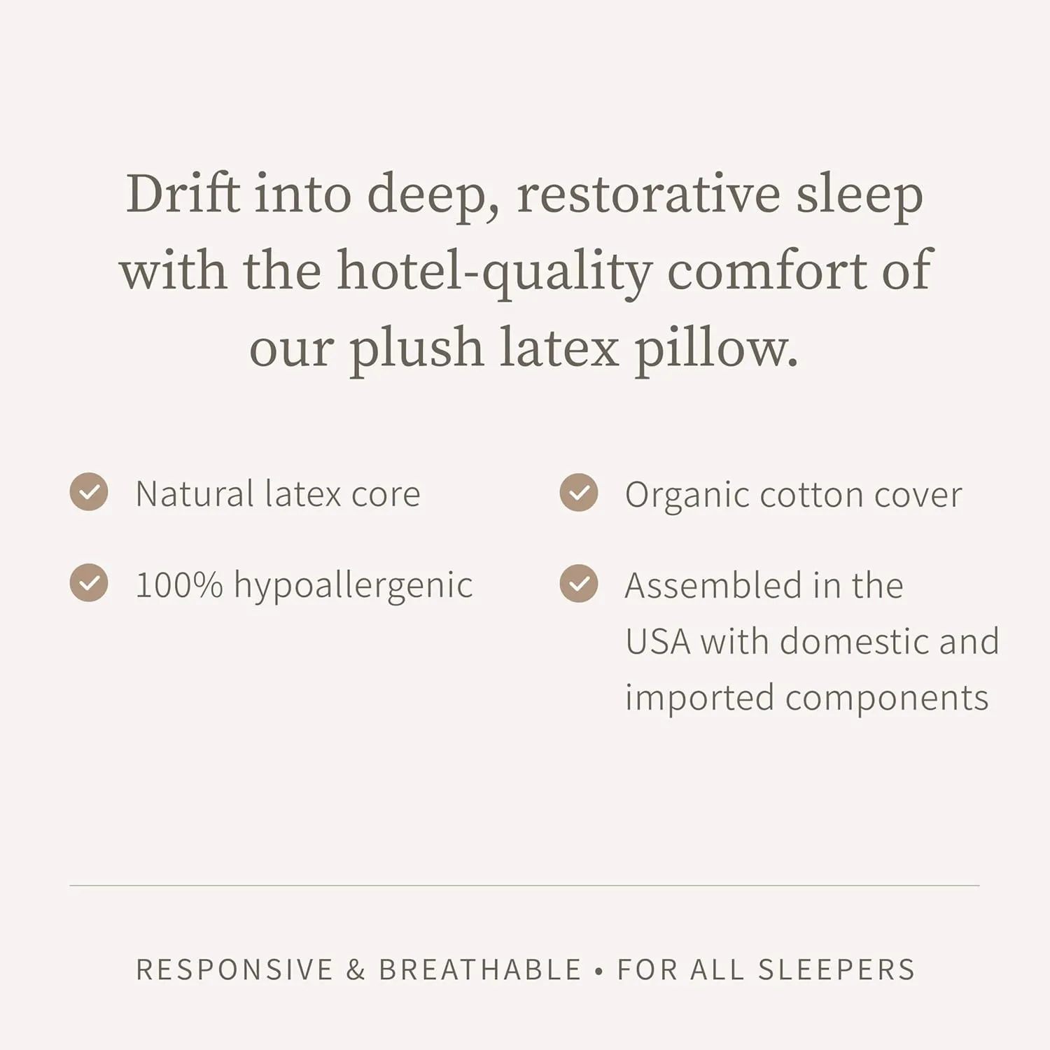 Saatva Latex Pillow - Standard Loft (4" - 5") - Hypoallergenic Pillow with Shredded Latex Core - Breathable - Machine Washable Organic Cotton Cover - King (34"x18") 1 Pack