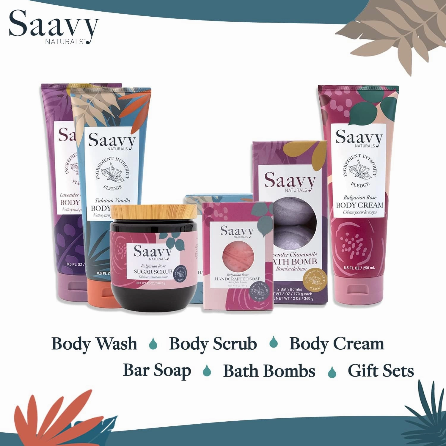 Saavy Naturals Bath Bombs, Soothing Lavender Chamomile Scent, Gentle Moisturizig Formula, Foaming Fizz Bubbles, Gift for Women and Kids, 6 Oz Each, 2 Pack