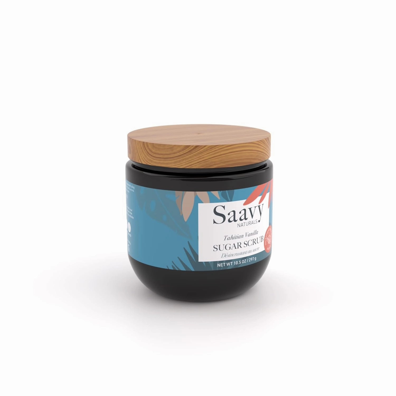 Saavy Naturals Tahitian Vanilla Sugar Scrub - Relaxing Scented Body Exfoliator With Vitamin E - Vegan Luxe Gift Set, 12 Oz, 2 Pack - Made in the USA