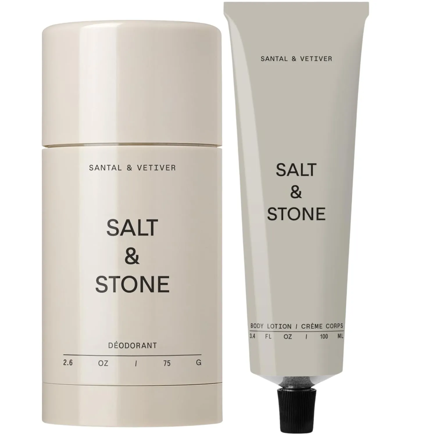 Salt & Stone Natural Deodorant   Body Lotion | Santal & Vetiver