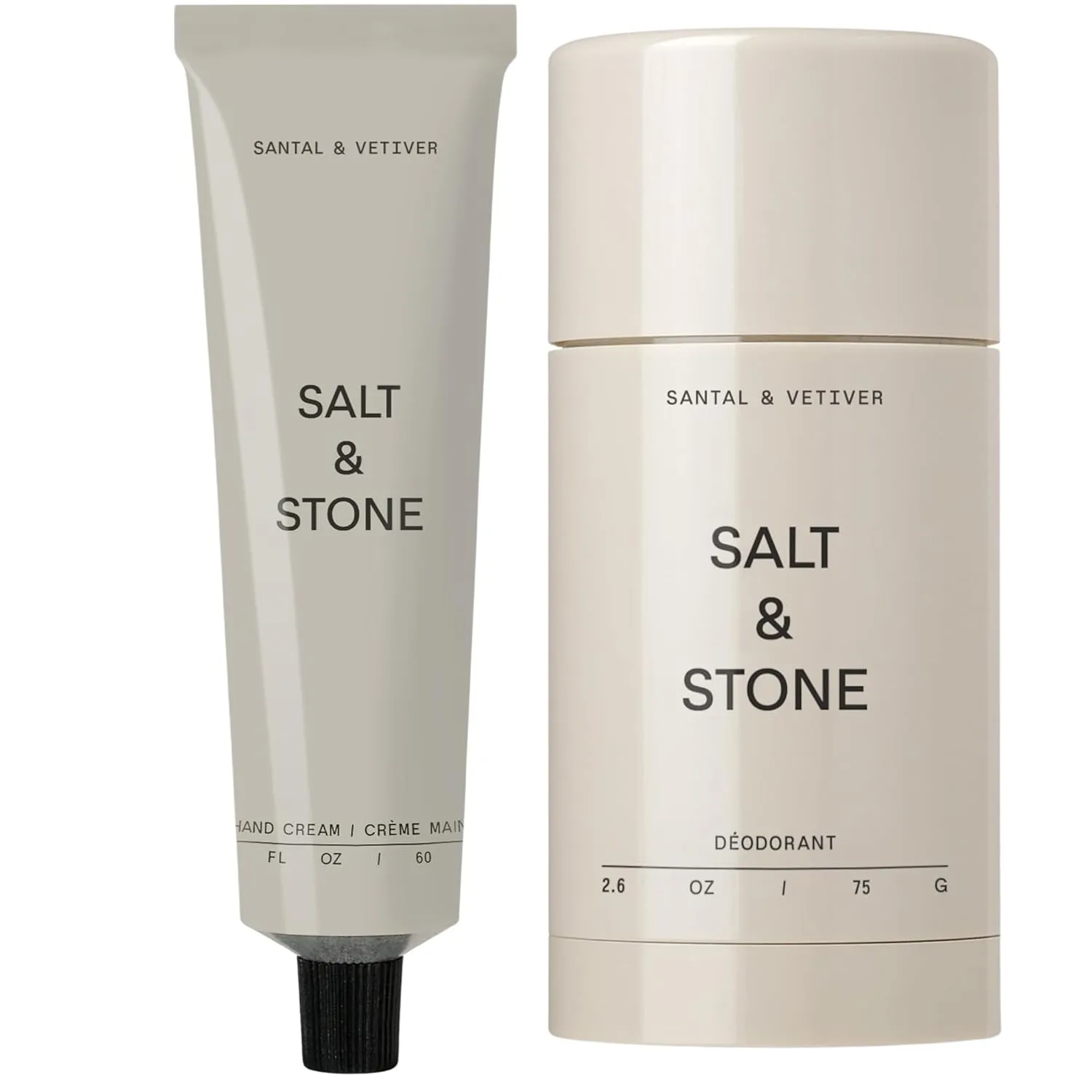 Salt & Stone Natural Deodorant   Hand Cream Bundle | Santal & Vetiver