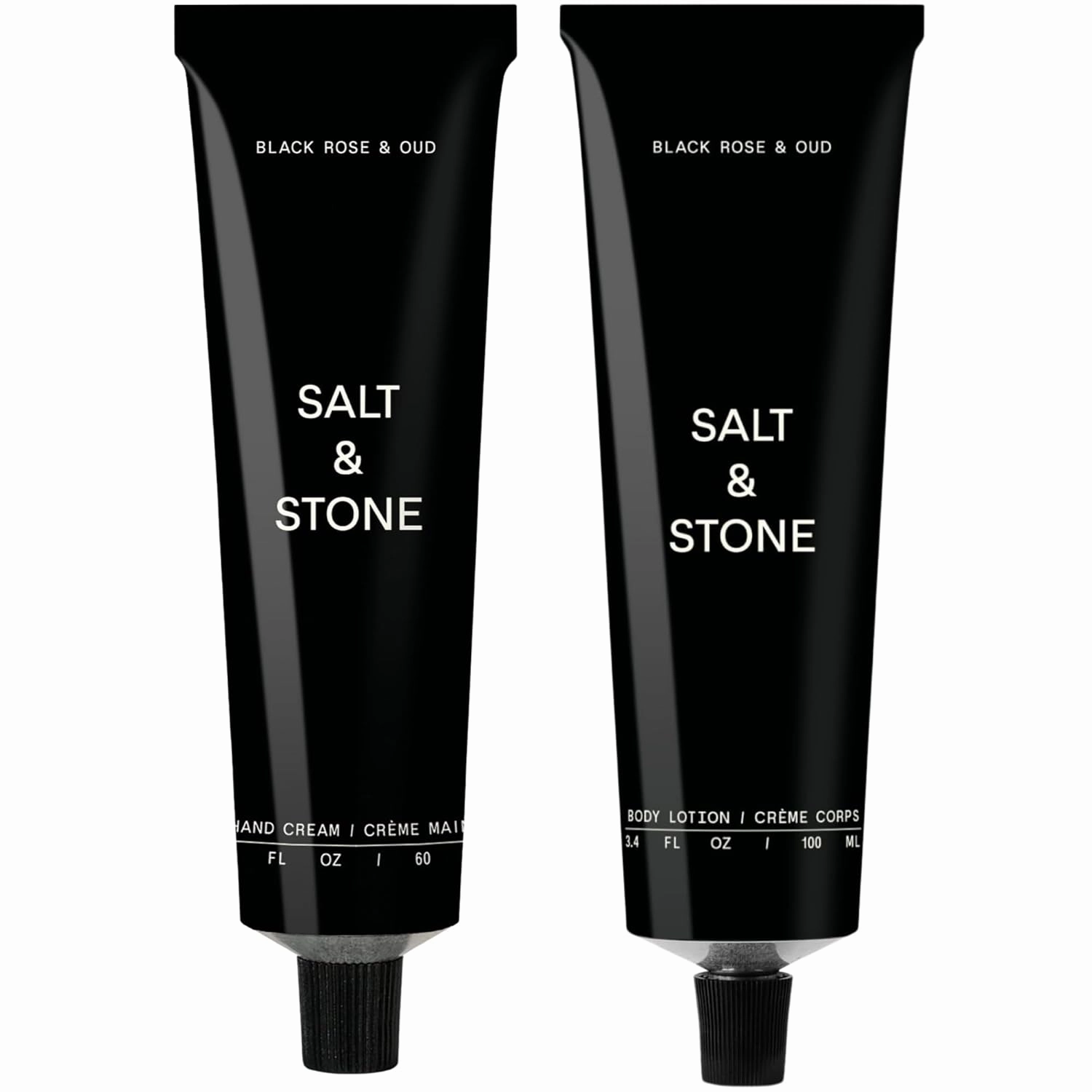 Salt & Stone Body Lotion   Hand Cream Bundle | Black Rose & Oud