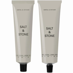 Salt & Stone Body Lotion   Hand Cream Bundle | Santal & Vetiver