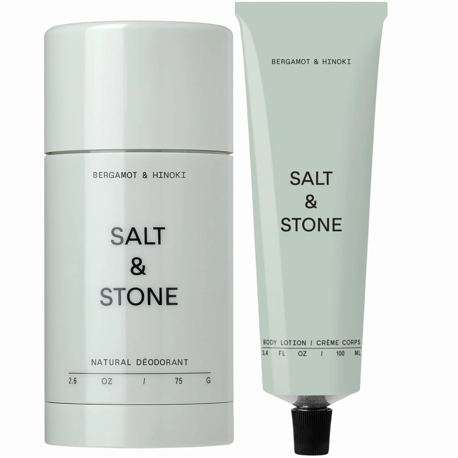 Salt & Stone Natural Deodorant   Body Lotion | Bergamot & Hinoki