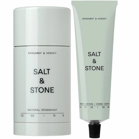 Salt & Stone Natural Deodorant   Body Lotion | Bergamot & Hinoki