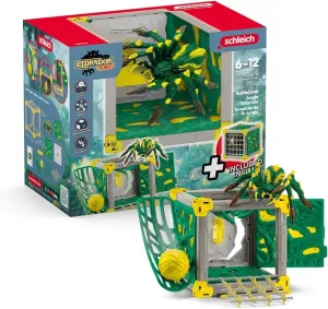 Schleich Eldrador Creatures - 28 PC Jungle Battle Cave with Spider Toy Playset - Tarantula Figurine for Boys and Girls with Expandable Fortress - Interactive, Imaginative Play for Kids Ages 7  | 42678