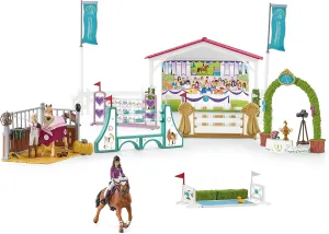Schleich Horse Club, 36-Piece Playset, Horse Toys for Girls and Boys Ages 5-12, Friendship Horse Tournament