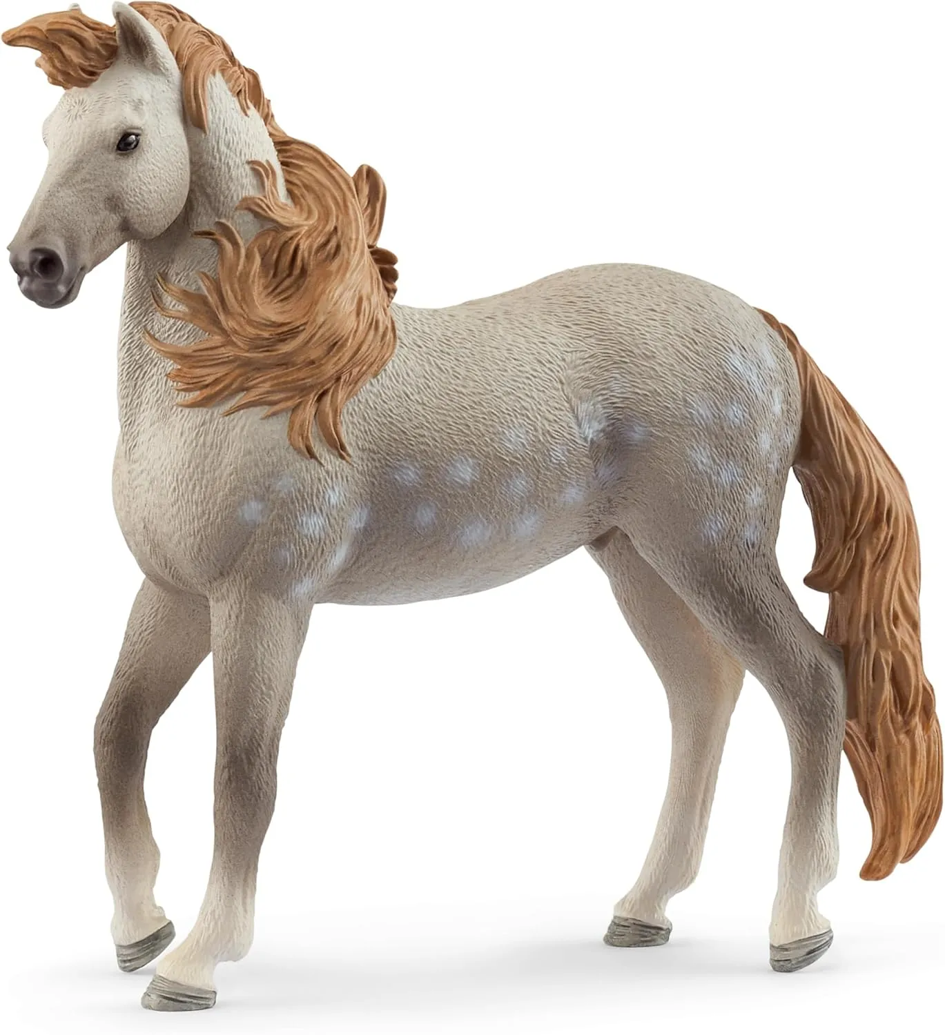 Schleich Horse Club - Andalusian Stallion - 5" Hand-Painted Collectable, Realistic Toy Horse Figurine for Girls and Boys. Durable Educational Figure for Fun Imaginative Play. Kids Toys Ages 5  14894
