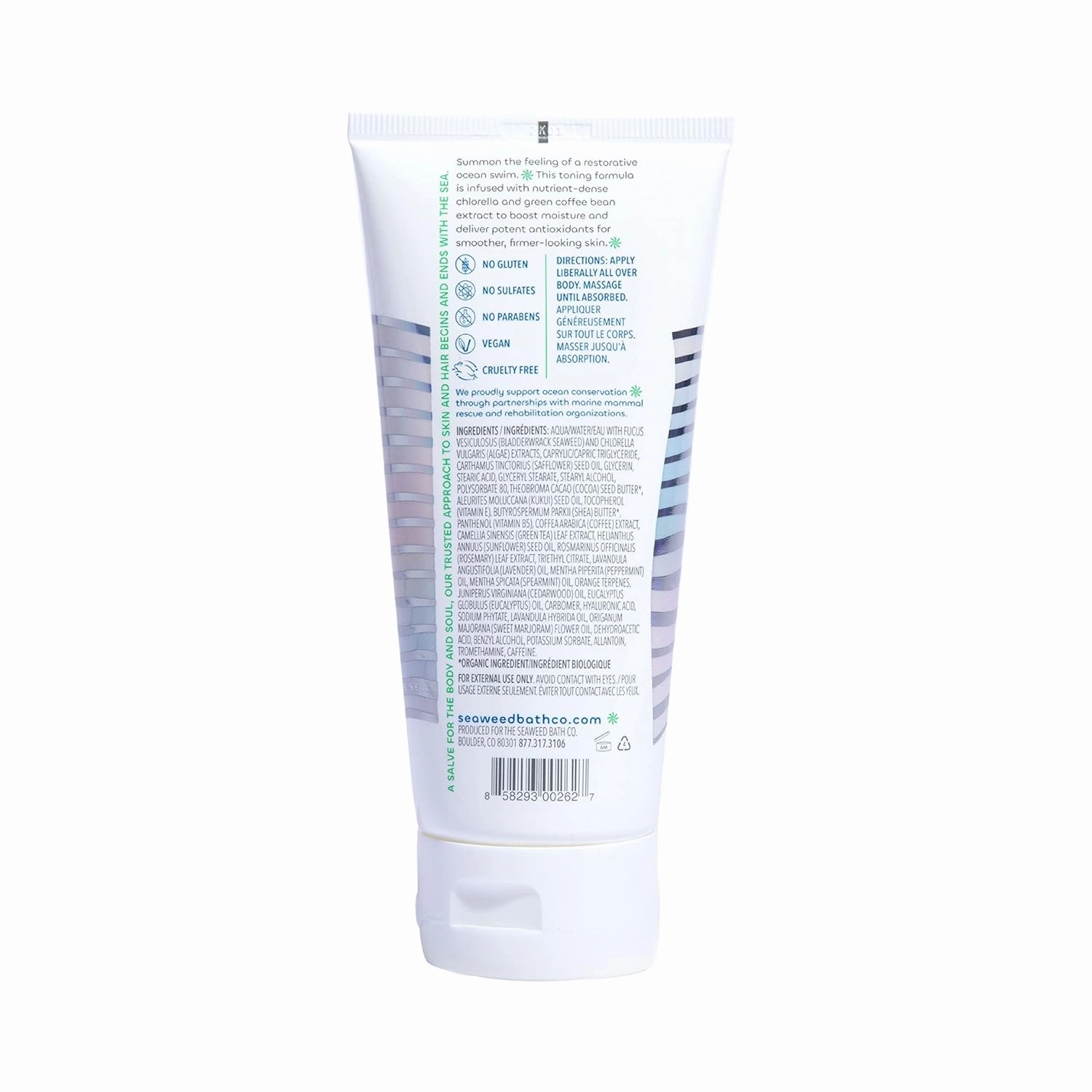 Seaweed Bath Co. Firming Body Cream, Rosemary Mint Scent, 6 Ounce (Pack of 2), Skin Toning Hand & Body Lotion Moisturizer for Dry Skin, with Sustainably Harvested Seaweed, Chlorella, Green Coffee Bean