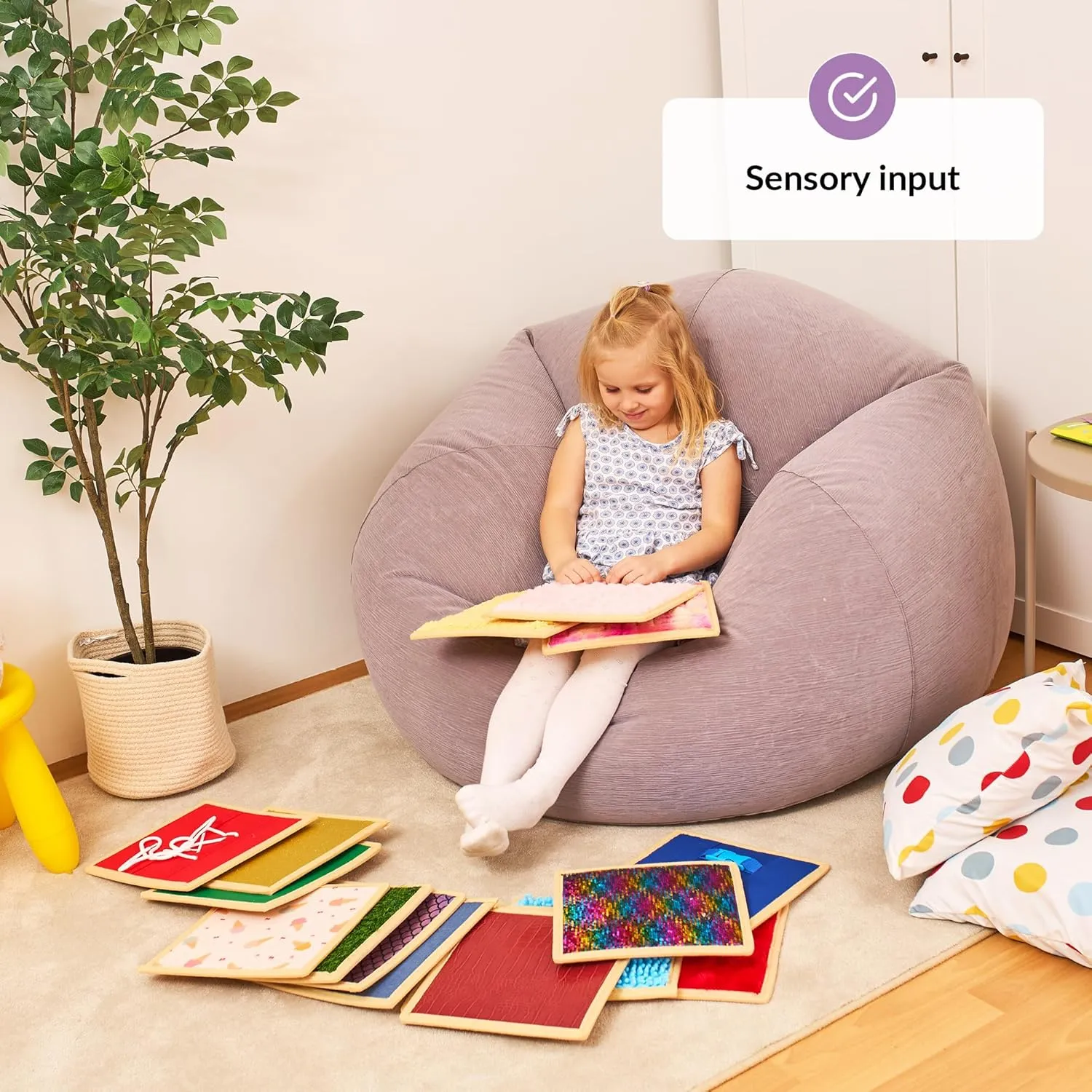 Sensory Wall Panel for Kids | Textured Tiles Sensory | Sensory Wall for Play & Learning | Sensory Mats for Toddlers & Classrooms | Interactive Texture Panels | Sensory Wall 16 Pack
