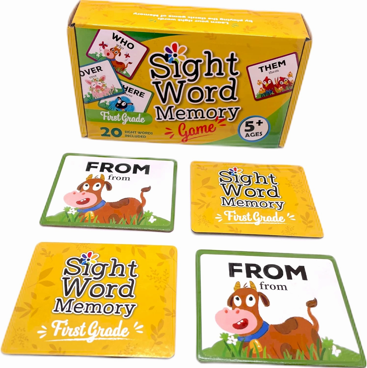 Sight Word Memory Game/Matching Game. Reading and Language Building for Grades Pre-Kindergarten Through Second Grade. Early Children's Reading Educational Game. Learn to Read (Second Grade)