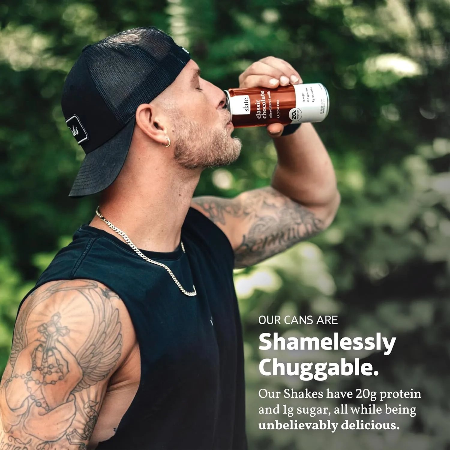 Slate Milk - High Protein Milk Shake - Chocolate Variety Pack - Chocolate, Dark Chocolate, Mocha Latte - Lactose Free, 20g Protein, 1g Sugar, 100-110 Calories, 1-3g Net Carbs - 11 fl oz, 12 Cans