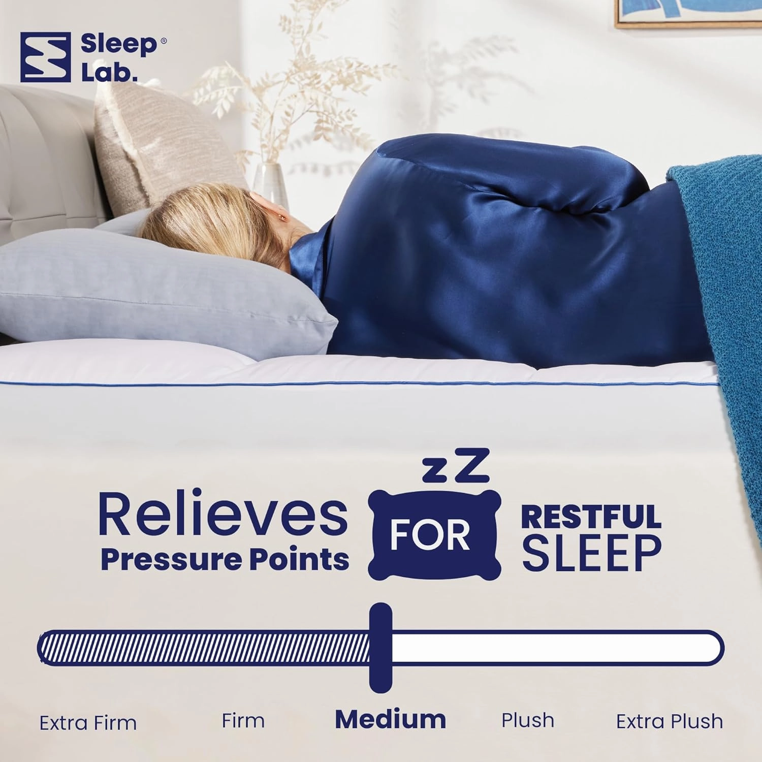 Sleep Lab Dual Layer 4 Inch Memory Foam Mattress Topper - King Size - Cooling for Back Pain - 2 Inch Cooling Gel Memory Foam   2 Inch Cooling Effect Pillow Top