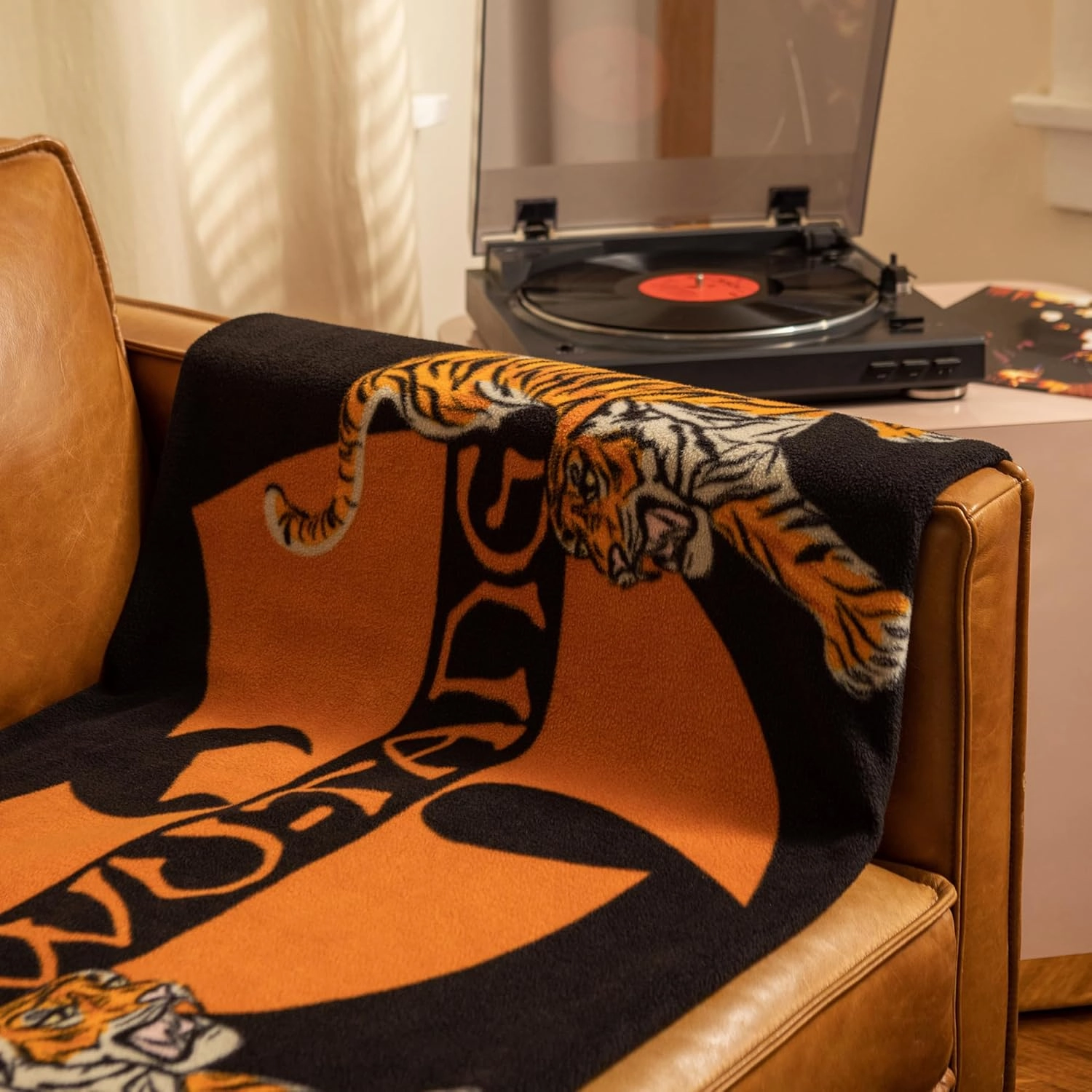 Slowtide x Wu Tang, Tiger Plush Fleece Blanket, Oversized 50in x 68in, 100% Recycled Materials