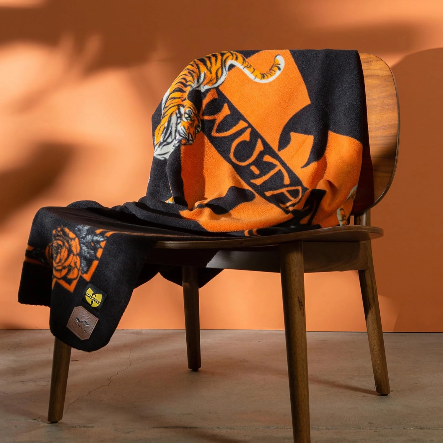 Slowtide x Wu Tang, Tiger Plush Fleece Blanket, Oversized 50in x 68in, 100% Recycled Materials