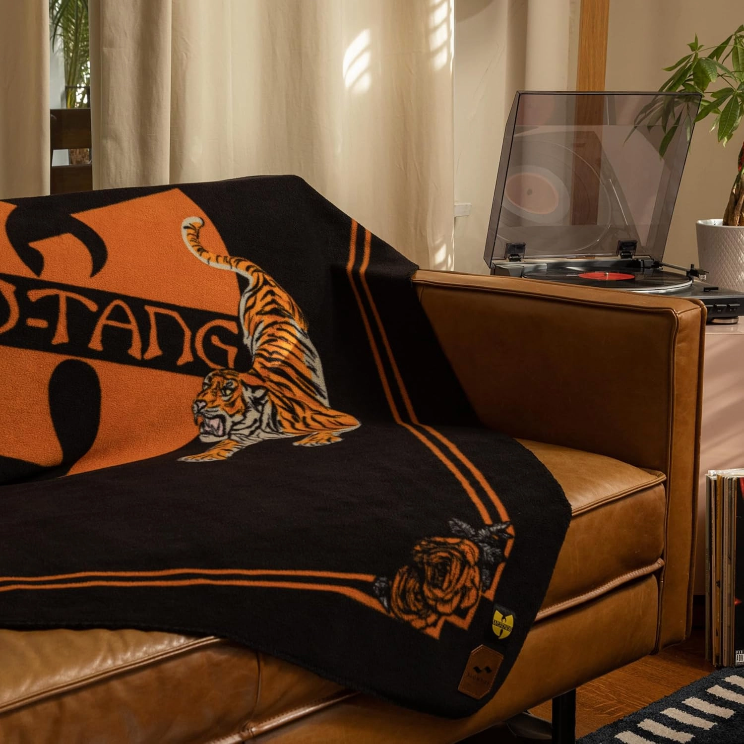 Slowtide x Wu Tang, Tiger Plush Fleece Blanket, Oversized 50in x 68in, 100% Recycled Materials
