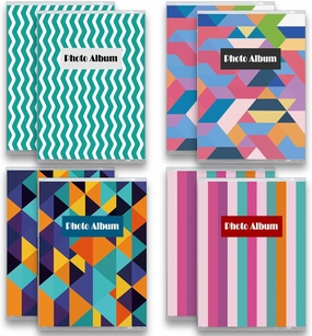 Small Photo Album 4x6 | Hold 36 Photos | Set of 8 | Mini 4x6 Photo Albums, Picture Book. (Retro)
