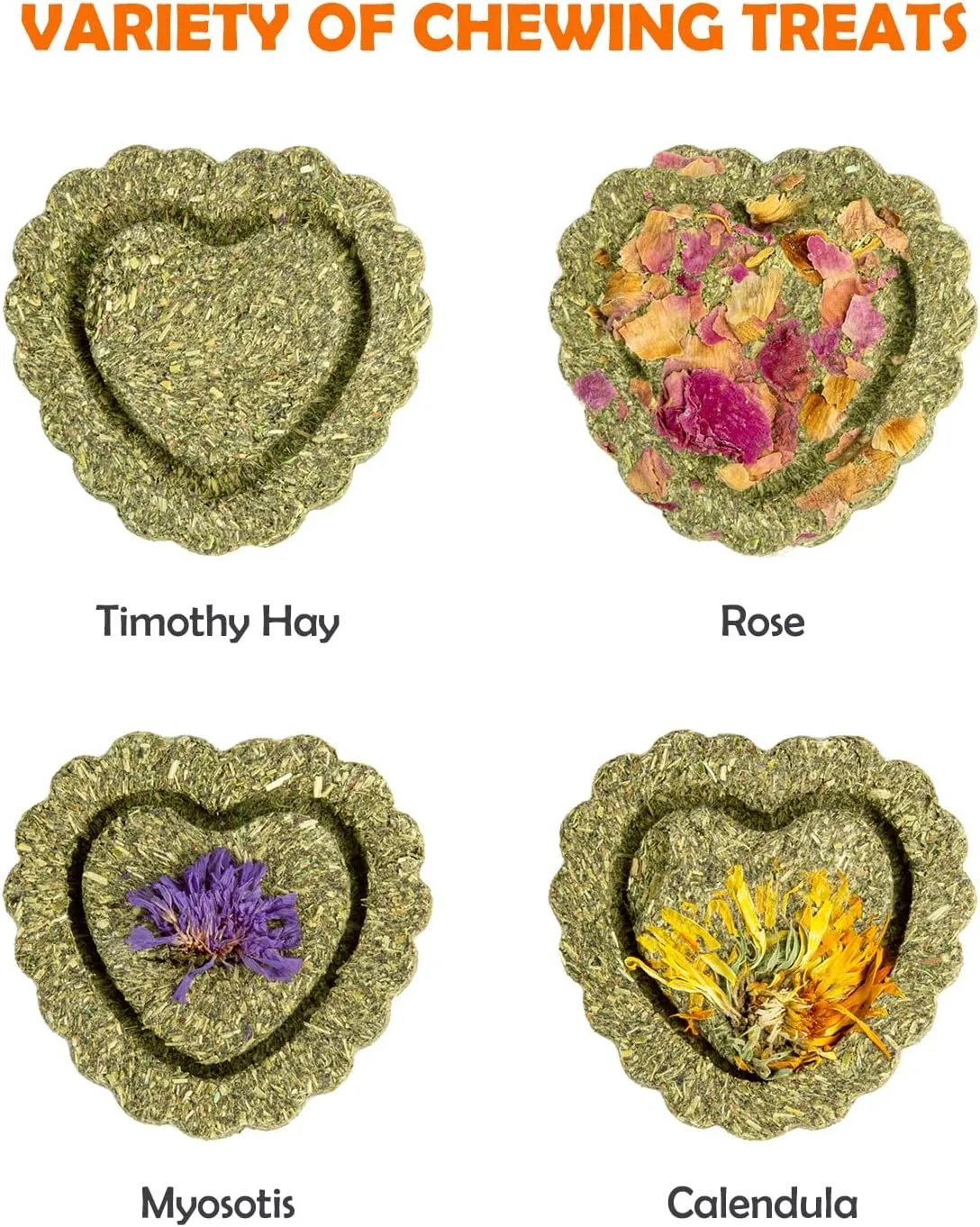 Sofier 28Pcs Timothy Hay Treats Rabbit Toys Bunny Toys Guinea Pig Toys Natural Handmade Treats and Chews for Small Animals Hamster Chinchilla Rat Gerbil