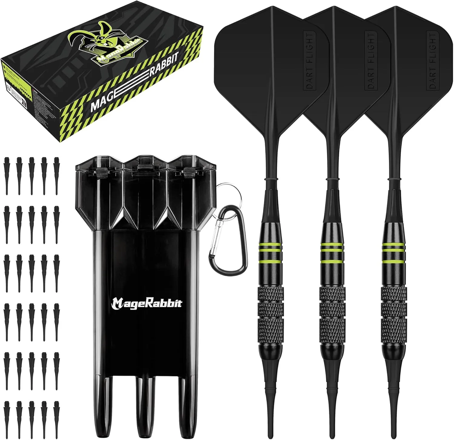 Soft Tip Darts for Electronic Dartboard – 3 Darts with 30 Extra Tips & Durable Flights, Gift-Ready Set for Friend