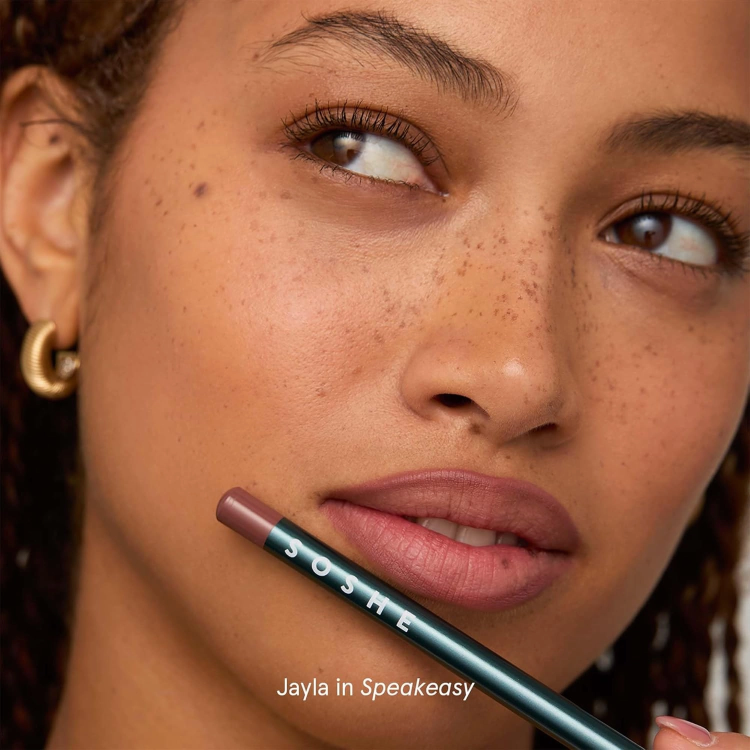 SOSHE Beauty - Soft Glide Lip Liner | Rich, Hydrating Formula | Glides Smoothly, No Skipping or Dragging | Cruelty-Free, Certified Plastic Negative (Speakeasy - Dusty Mauve)