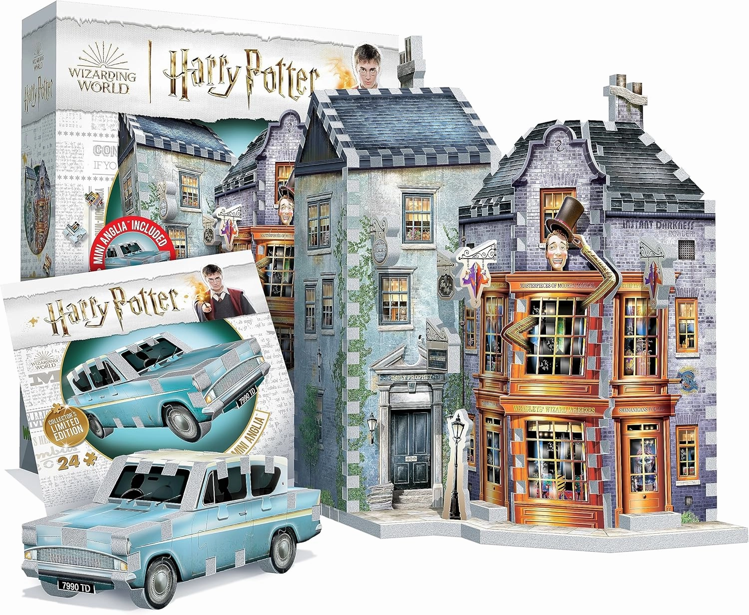 Special Limited-Edition Weasleys’ Wizard Wheezes with Mini Anglia Wrebbit3D Puzzle for Teens and Adults | 309 Real Jigsaw Puzzle Pieces | Great Gift for Back-to-School for Harry Potter Fans