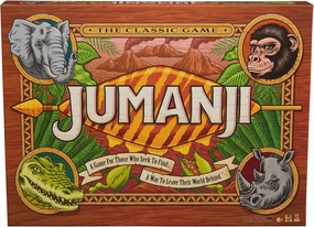Spin Master Games, Jumanji 30th Anniversary Edition, The Classic Thrilling Adventure Family Board Game Based on The Action-Comedy Movie, Updated Jungle Challenges, 2-4 Players, for Ages 6 & Up