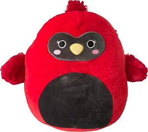 Squishmallows Official Kellytoy 5 Inch Bird Squad Collectible Pillow Animals (Cazlan Cardinal)