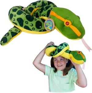 Sssnakes - Anaconda from Deluxebase. 55" Soft Toy Snake Stuffed Animal. Soft Plush Snake Made from Recycled Plastic Bottles. Perfect Eco-Friendly Snake Toy for Boys and Girls.
