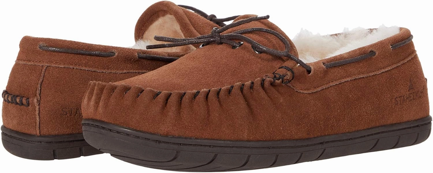 Staheekum Men's Plush Shearling Lined Slipper